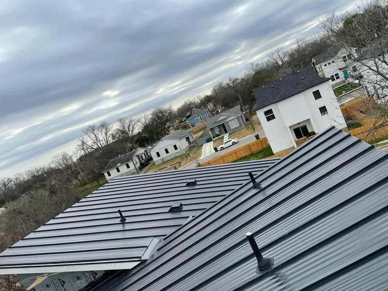 Standing seam metal roof panels with vents for Skylight Repair in Merrillville